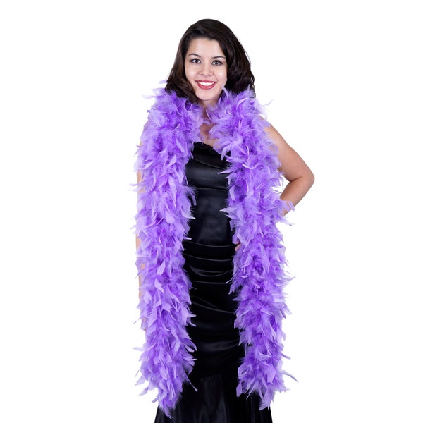 120 Gram Chandelle Feather Boa Lavender 2 Yards For Party Favors, Kids Craft & Dress Up, Dancing, Wedding, Halloween, Costume ZUCKER®