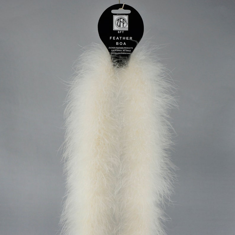 IVORY Marabou Feather Boa Heavy Weight 25 Gram 2 Yards For DIY Art Crafts Carnival Fashion Halloween Costume Design Home Decor ZUCKER\u00ae