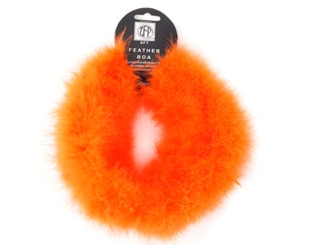 Marabou Feather Craft Boas, 15 Gram Orange Marabou Boa, 2 Yards For DIY Kids Art Crafts, Carnival & Halloween Costume Design ZUCKER®