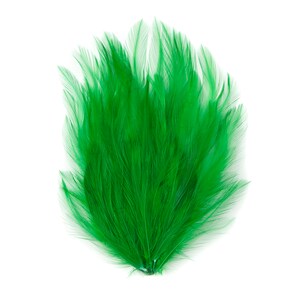 KELLY Dyed Hackle Pads - Feather Patches For Arts & Crafts, DIY Fascinators, Millinery, Fashion, Costume and Carnival Design ZUCKER®