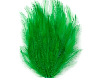 KELLY Dyed Hackle Pads - Feather Patches For Arts & Crafts, DIY Fascinators, Millinery, Fashion, Costume and Carnival Design ZUCKER®