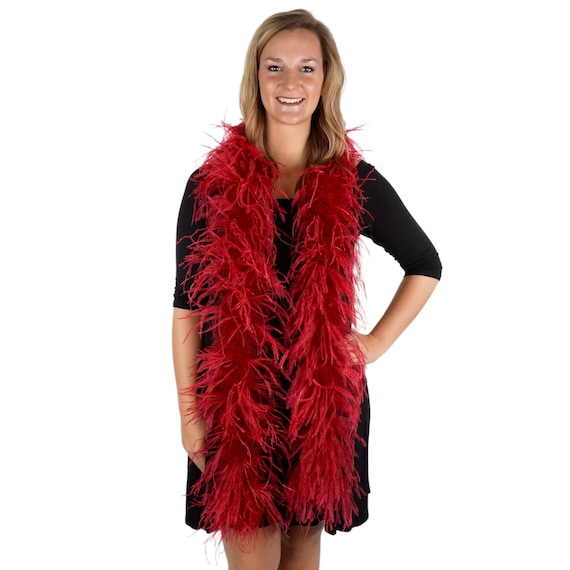 Red 2ply Economy Ostrich Feather Boa Red 2ply Economy Ostrich Feather Boa