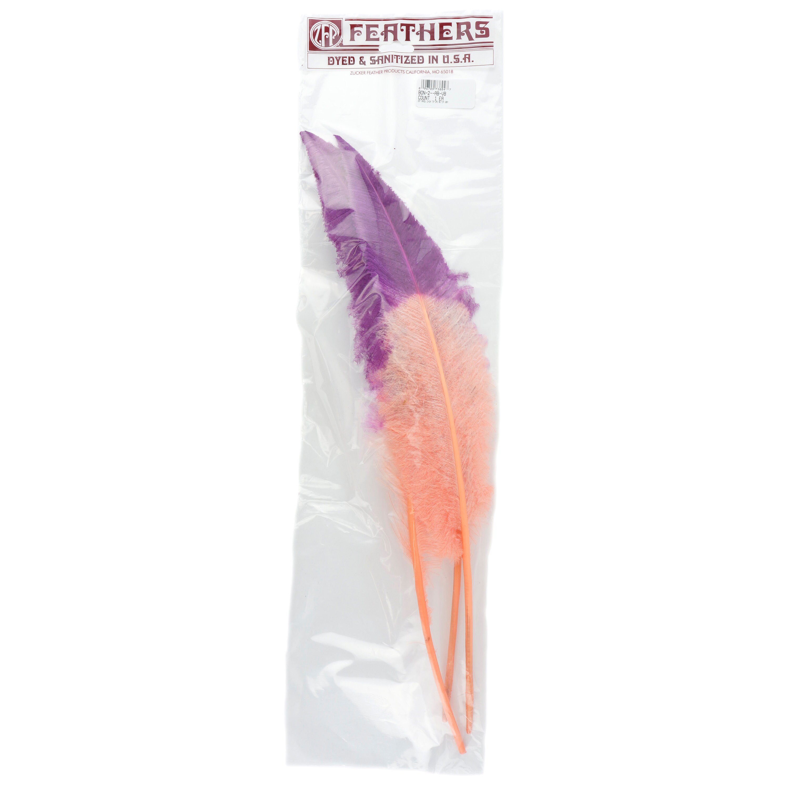 Blush and Purple Tipped Ostrich Nandu Feathers, Ostrich Feather Nandus