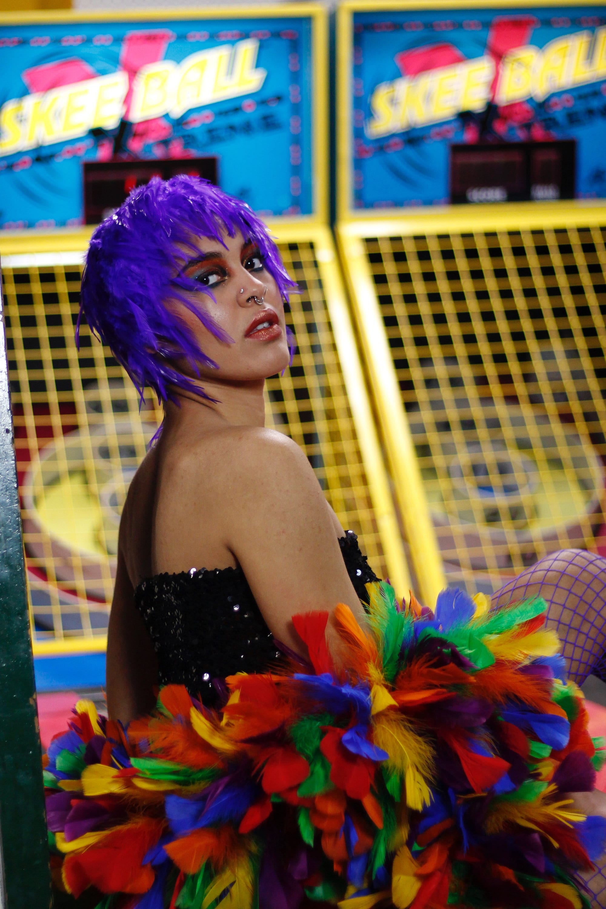 Large Rainbow Feather Boa, PRIDE Parade Feather Boa, Feather Boa for