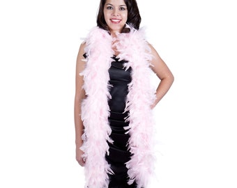 120 Gram Chandelle Feather Boa Light Pink 2 Yards For Party Favors, Kids Craft & Dress Up, Dancing, Wedding, Halloween, Costume ZUCKER®