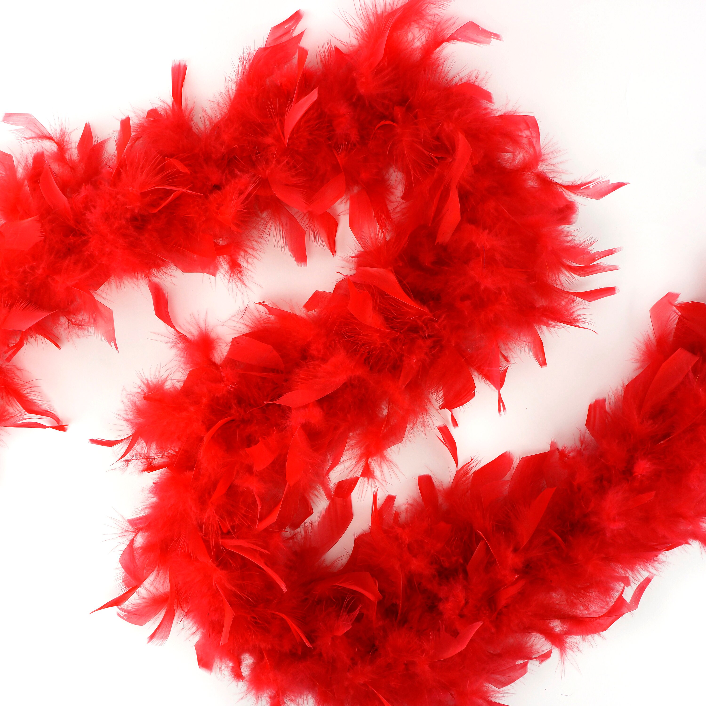 40 Gram Chandelle Feather Boa RED 2 Yards For Party Favors, Kids