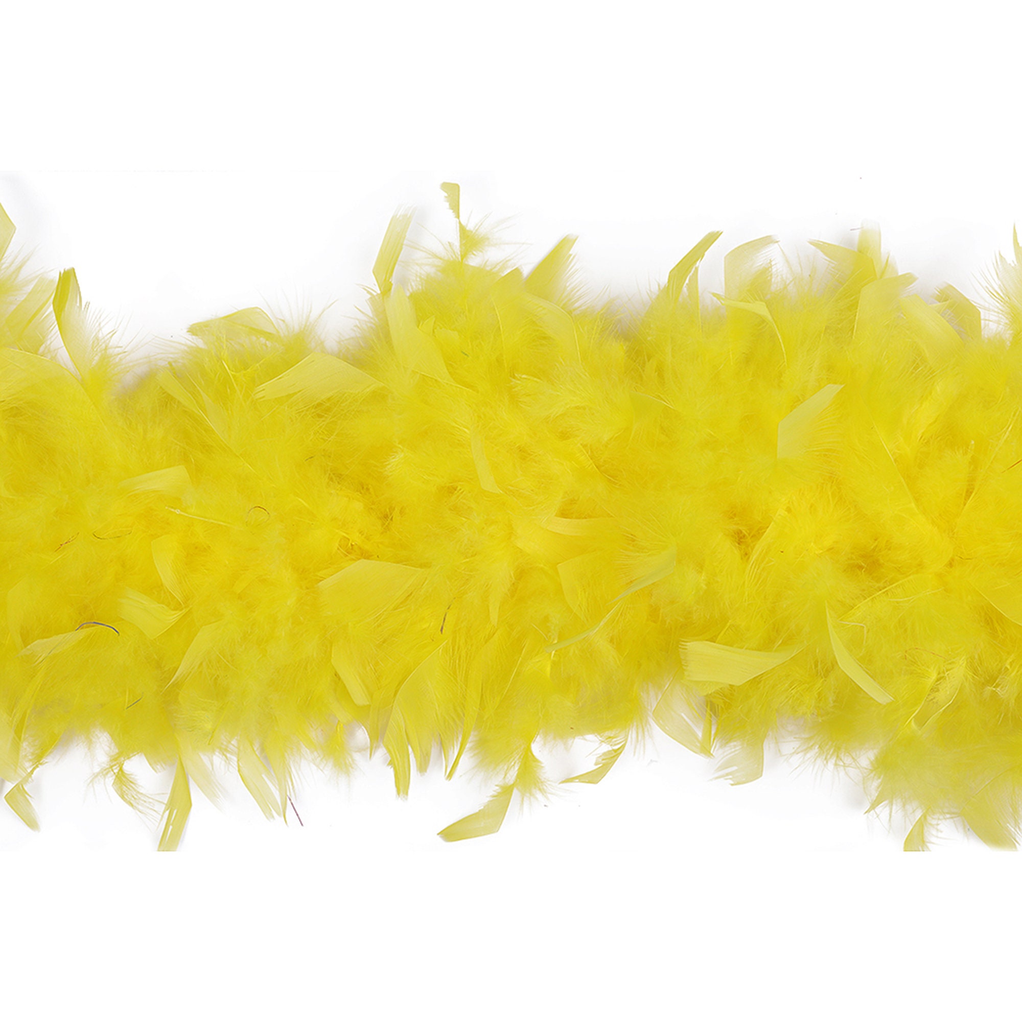 120 Gram Chandelle Feather Boa Yellow 2 Yards For Party Favors, Kids Craft & Dress Up, Dancing