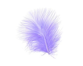 Turkey Feathers, Lavender Loose Turkey Marabou Feathers, Short and Soft Fluffy Down, Craft and Fly Fishing Supply Feathers ZUCKER®