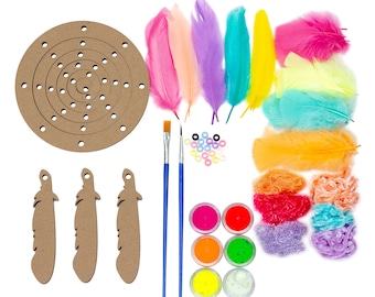 Pastel DIY Dream Catcher Kit, Dreamcatcher Craft Kit, Summer Craft Kits for Kids, Educational Crafting Kit, Baby Shower Activity ZUCKER®