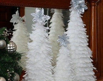 Black Ostrich Feather Trees Christmas Holidays Decor Display 3ft