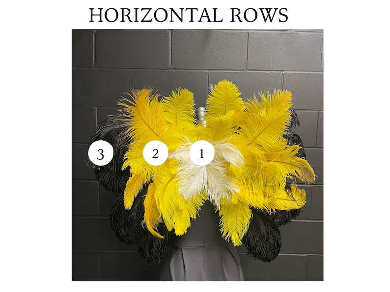 CUSTOM Multi Color Ostrich Feather Wings Made to Order With 2nd Quality ...
