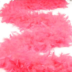 120 Gram Chandelle Feather Boa Pink Orient 2 Yards For Party Favors, Kids Craft & Dress Up, Dancing, Wedding, Halloween, Costume ZUCKER®