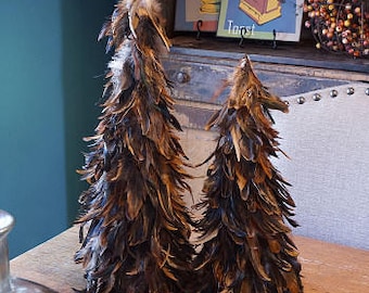 Decorative Natural Half Bronze Feather Tree for Christmas, Fall Rustic Theme Wedding or Thanksgiving Decor ZUCKER®