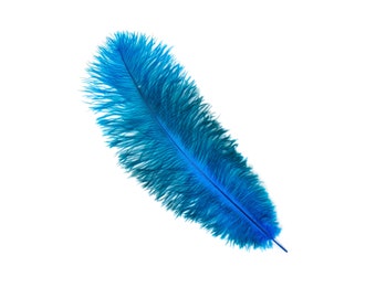 TURQUOISE 10-15" Ostrich Floss Feather 50PCS For Floral Bouquets, Small Feather Centerpieces, Party Decor, Millinery, Costume Design ZUCKER®