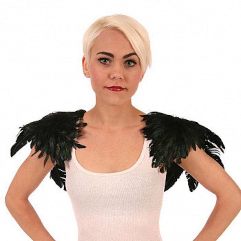 Black Feather Wing Crow Costume Feather Wings Over the Etsy België