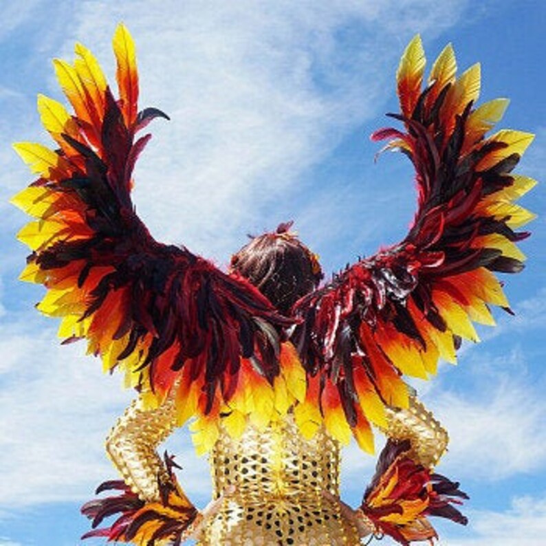 Rising Phoenix Costume Wings Fire Bird Costume Wings Unique - Etsy