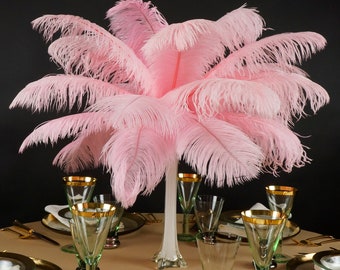 Ostrich Feathers 13-16" CANDY PINK - For Feather Centerpieces, Party Decor, Millinery, Carnival, Fashion & Costume ZUCKER®