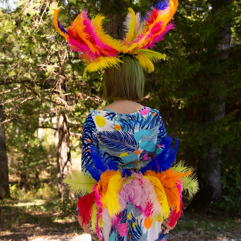 Rainbow 3 in 1 Upcycled Feather Costume Made With 2nd Quality Etsy