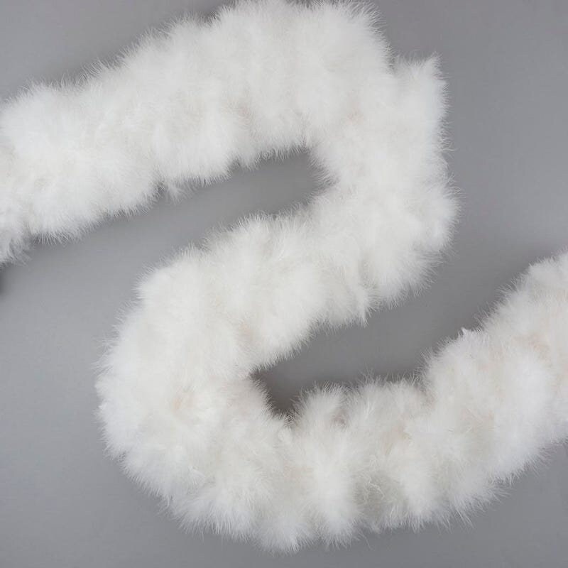 Deluxe WHITE Marabou Feather Boa Extra Full Luxurious Marabou Boa for