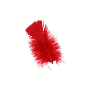 Turkey Feathers, Red Loose Turkey Plumage Feathers, Short T-Base Body Feathers for Craft and Fly Fishing Supply ZUCKER®