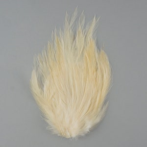 IVORY Dyed Hackle Pads - Feather Patches For Arts & Crafts, DIY Fascinators, Millinery, Fashion, Costume and Carnival Design ZUCKER®