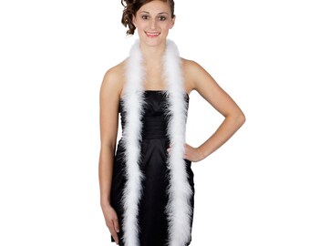 WHITE Marabou Feather Boas 20 Grams 2 Yards for DIY Art Crafts
