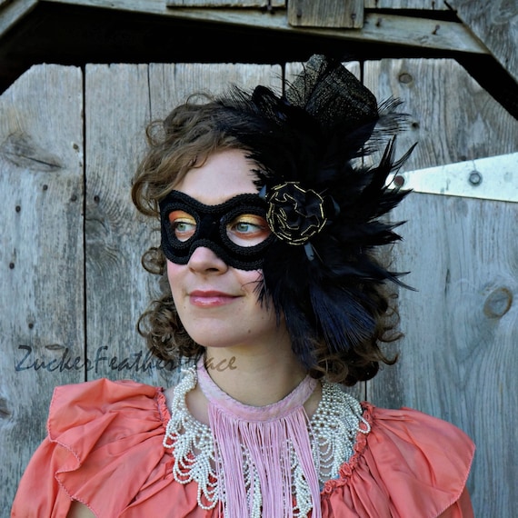 Ostrich feather mask new arrivals
