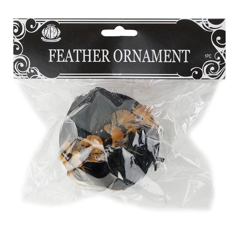 Zuckerfeather Pheasant Feather Ball Ornament - Thumbnail 4