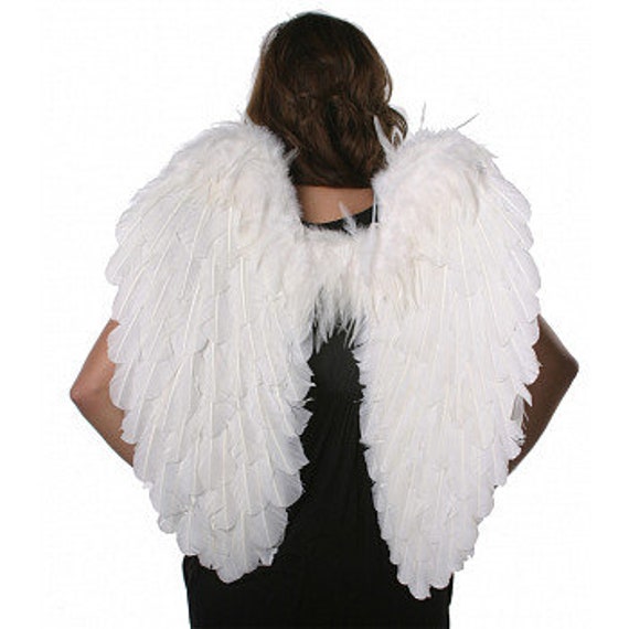 Alas de ángel blanco, disfraces de plumas blancas alas de ángel, accesorio  de disfraz de Halloween de plumas de fantasía premium y alas de cosplay  ZUCKER® -  España