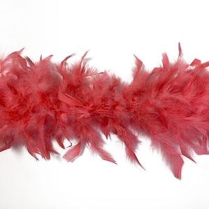 40 Gram Chandelle Feather Boa CORAL 2 Yards For Party Favors, Kids Crafting & Dress Up, Dancing, Wedding, Halloween, Costume ZUCKER®