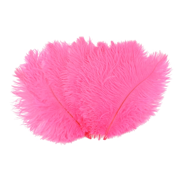 Ostrich Feathers 9-12" Neon PINK Orient, Ostrich Drabs, Centerpiece Floral Supplies, Carnival, Costume Feathers ZUCKER® Dyed & Sanitized USA