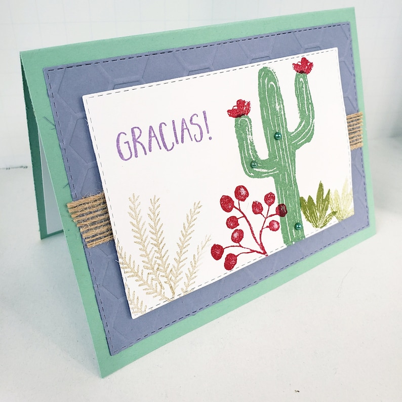 Thank You Card Cactus Thank You Card Gracias Desert Flora