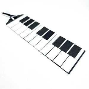Bookmark - Piano Keys Bookmark - Book Lover - Book Club - Teacher Gift - Birthday Gift - Music Lover - Handmade Bookmark - For Him - For Her