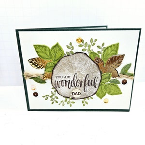 Birthday Day Card - Woodland Birthday Day Card - Dad Birthday Card - Wonderful Dad - Father&#39;s Day - Dad - Woodland Card - Thank You Dad