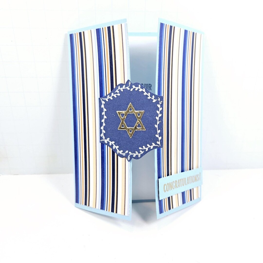 Bar Mitzvah Card - Congratulations Card - Bar Mitzvah - Handmade Jewish ...