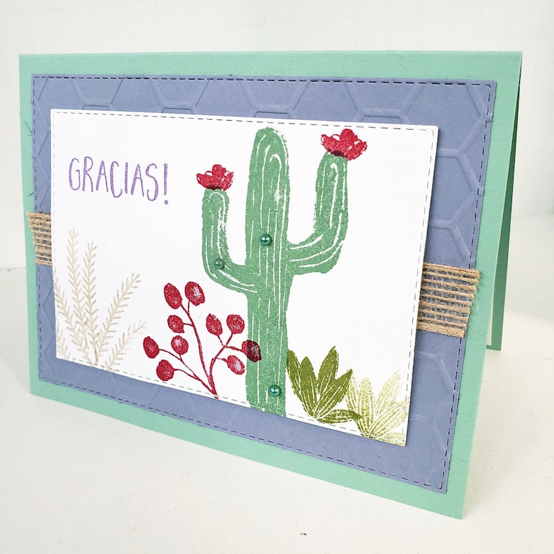 Thank You Card Cactus Thank You Card Gracias Desert Flora