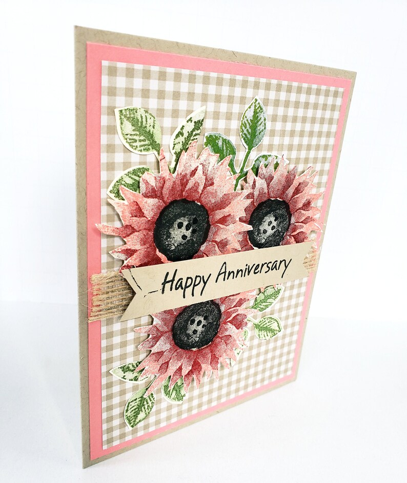 Anniversary Card Sunflower Anniversary Card Floral Etsy