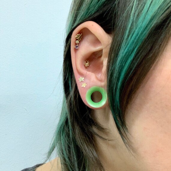 Zoisite Alien Skinz Pearlescent Green Soft Silicone Ear Plugs