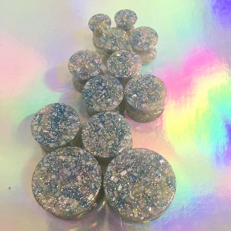 Mnemosyne's Spirit Glitter Ear Plugs Tunnels Gauges Etsy