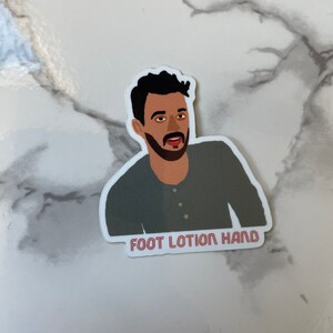 Nick Miller Fußlotion Hand New Girl Vinyl Aufkleber 2 zoll 2"