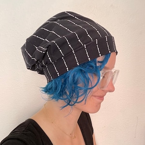 Black Lives Matter BLM feminist beanie winter accessories Christmas gift hand sewn fall cozy autumn hat striped empowerment