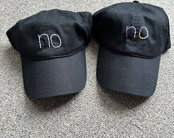 no baseball cap black Ready to Ship hand embroidered dad hat embroidery