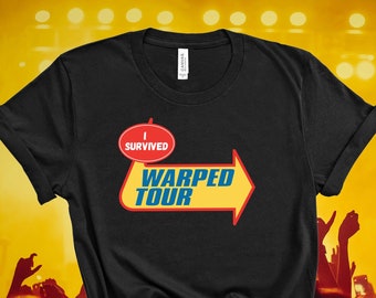 I Survived Warped Tour Unisex T-Shirt, Elder Emo T-Shirt, Pop Punk T-Shirt, Grown Up Emo Kid, Aesthetic Clothing, Goth T-Shirt