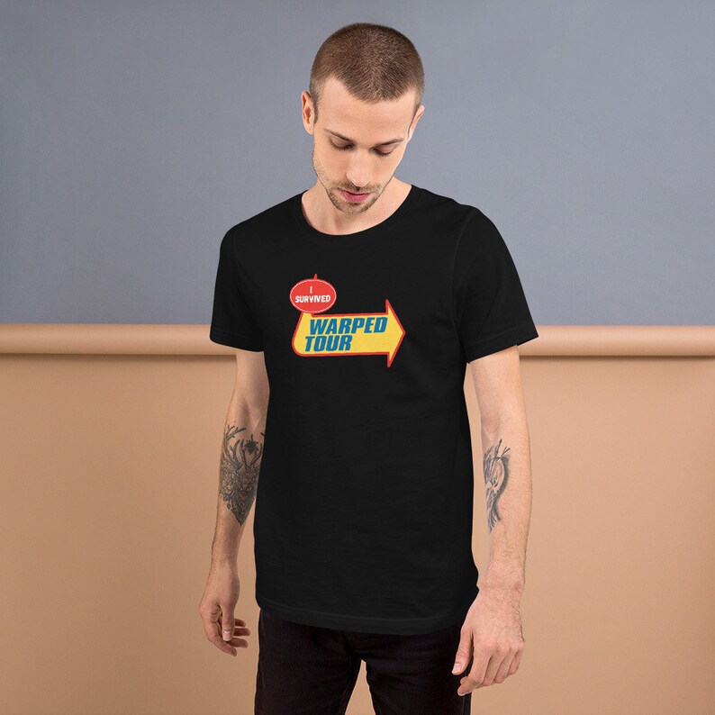 I Survived Warped Tour Unisex T-Shirt, Elder Emo T-Shirt, Pop Punk T-Shirt, Grown Up Emo Kid, Aesthetic Clothing, Goth T-Shirt