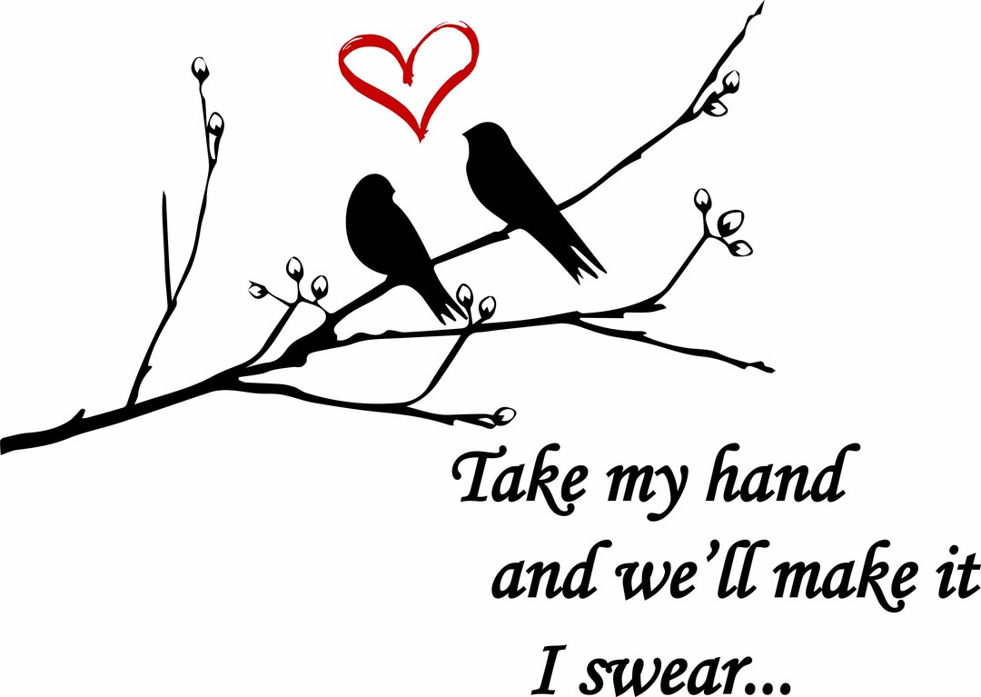 Love Birds Wall Art Etsy