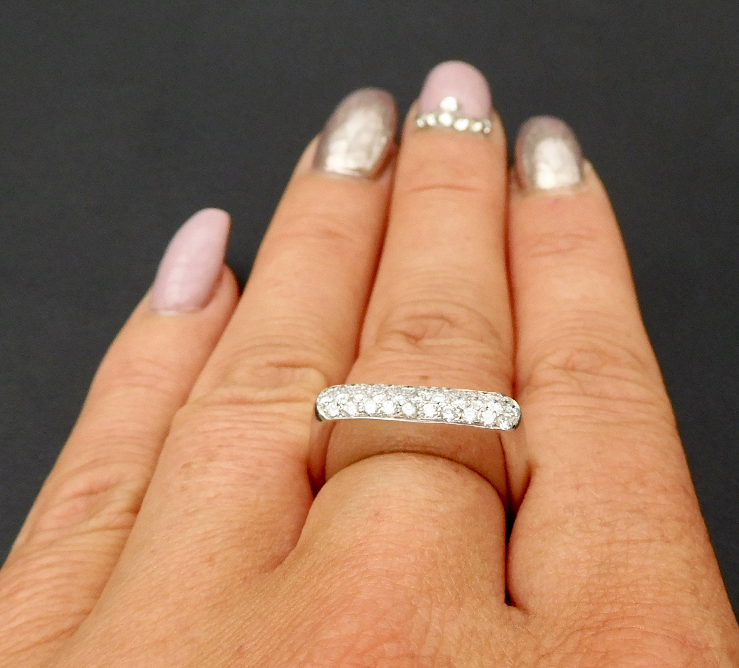 18ct White Gold & Diamond Fancy Dress Ring 'de Beers' Etsy UK