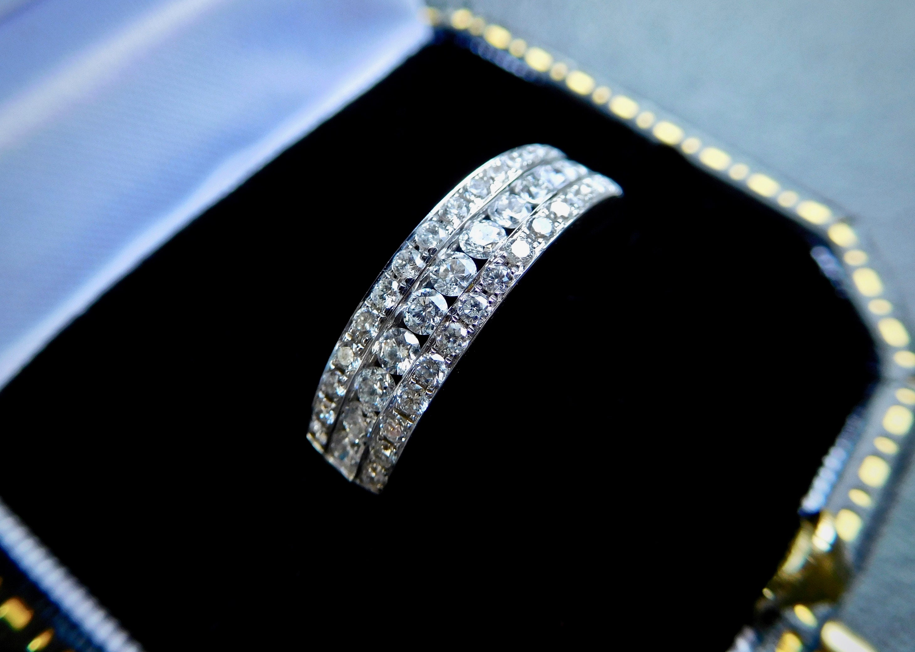 18ct White Gold & Diamond Band Diamond Eternity Ring Diamond - Etsy UK