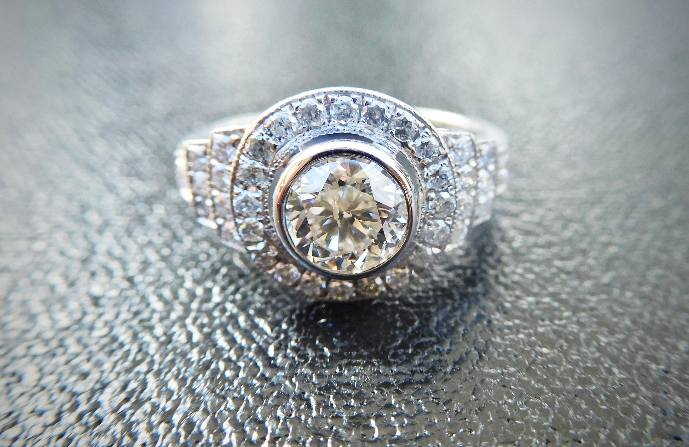 Art Deco Style Diamond Engagement Ring, 1920s, antique, vintage style