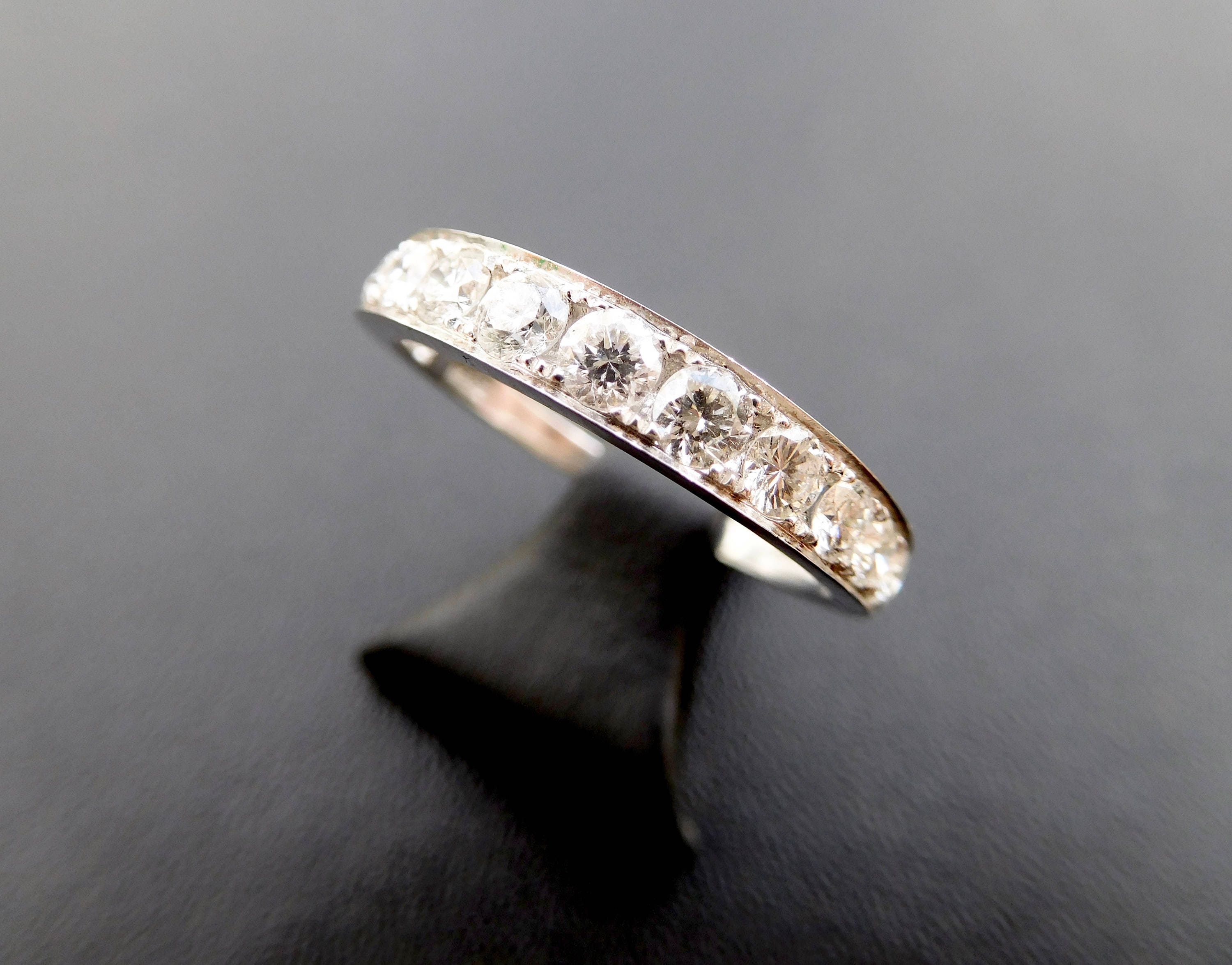 BALANCE RD2 Graduated Art Deco diamond half eternity ring, vintage