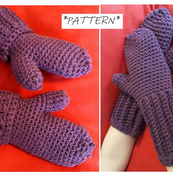 PATTERN ONLY** Kids crochet mittens pattern, mittens pdf file, crochet toddler mittens download, crochet kids mitten pattern, gloves pattern